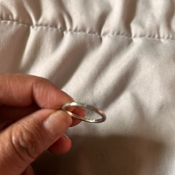 Pandora Silver Beaded Edge Stack Ring - Picture 3 of 5